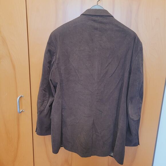 Cianni Cellini Corduroy Blazer Jacket 46R Brown Elbow Patch Lined Preppy Classic - Picture 6 of 16